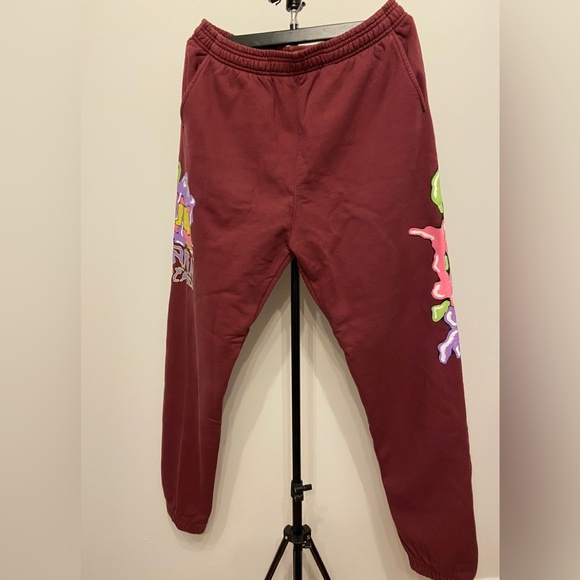 Brain Dead Paintman Burgundy Lounge Sweatpants - Picture 3 of 8